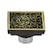 Kingston Brass BSF9771AB Watercourse Scroll 4" Square Grid Shower Drain, Antique Brass BSF9771AB - alternate 1